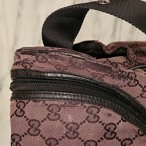 AUTHENTIC GUCCI GG BLACK DIAPER BAG BABY PURSE $1890